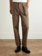 Mr P. - Edward Straight-Leg Cotton-Twill Cargo Trousers - Brown