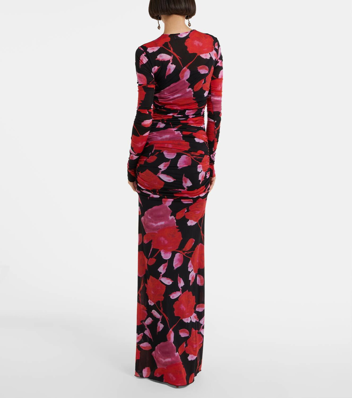 blumarine printed maxi dress Blumarine Ruffled animal-print Maxi Dress | Green