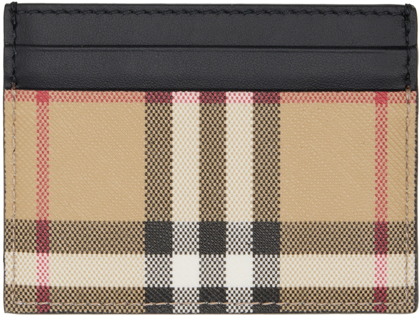 Burberry Men's Card Holder Check Beige main image 1