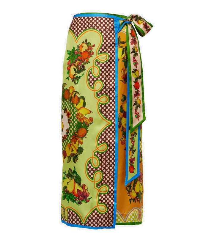 Photo: Alémais Lemonis printed silk twill wrap skirt