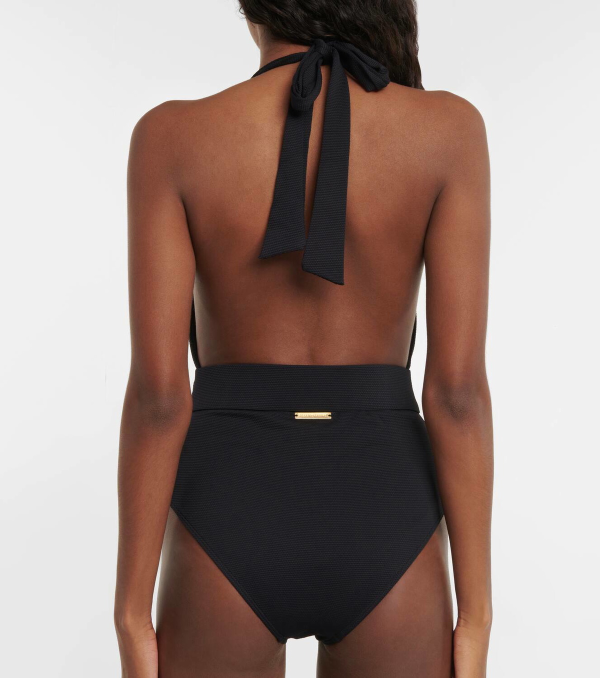Alexandra Miro Eva halterneck belted swimsuit