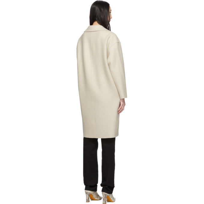 Harris Wharf London Off-White Pressed Wool Dropped Shoulder