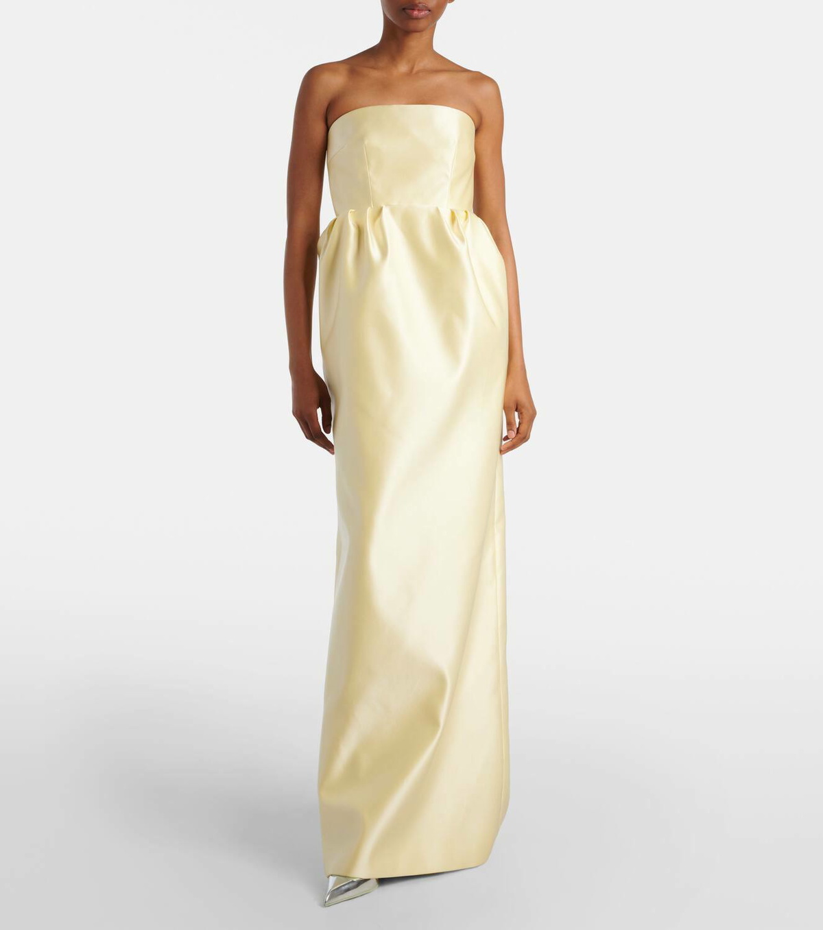 Prada Strapless silk satin gown Prada