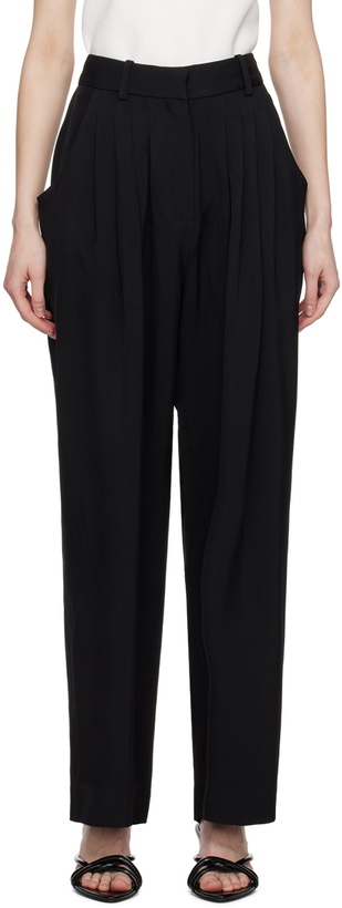 Photo: CO Black Draped Pocket Trousers