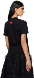 COMME des GARÇONS PLAY Black 'Heart On Back' T-shirt