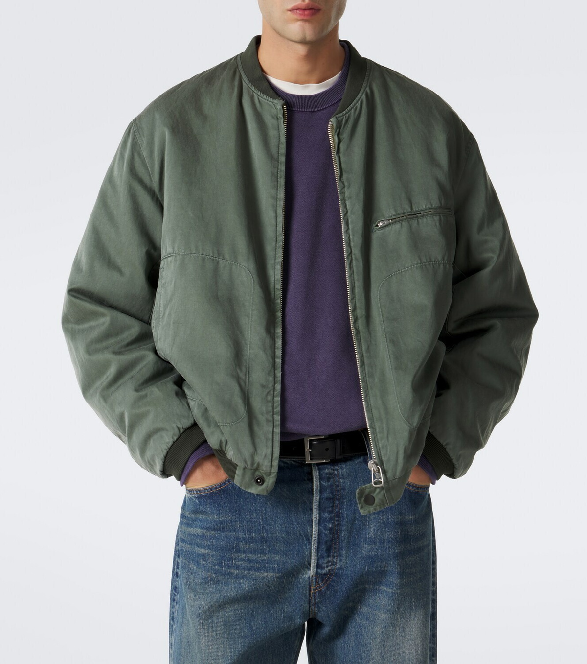 A.Presse Silk and cotton bomber jacket