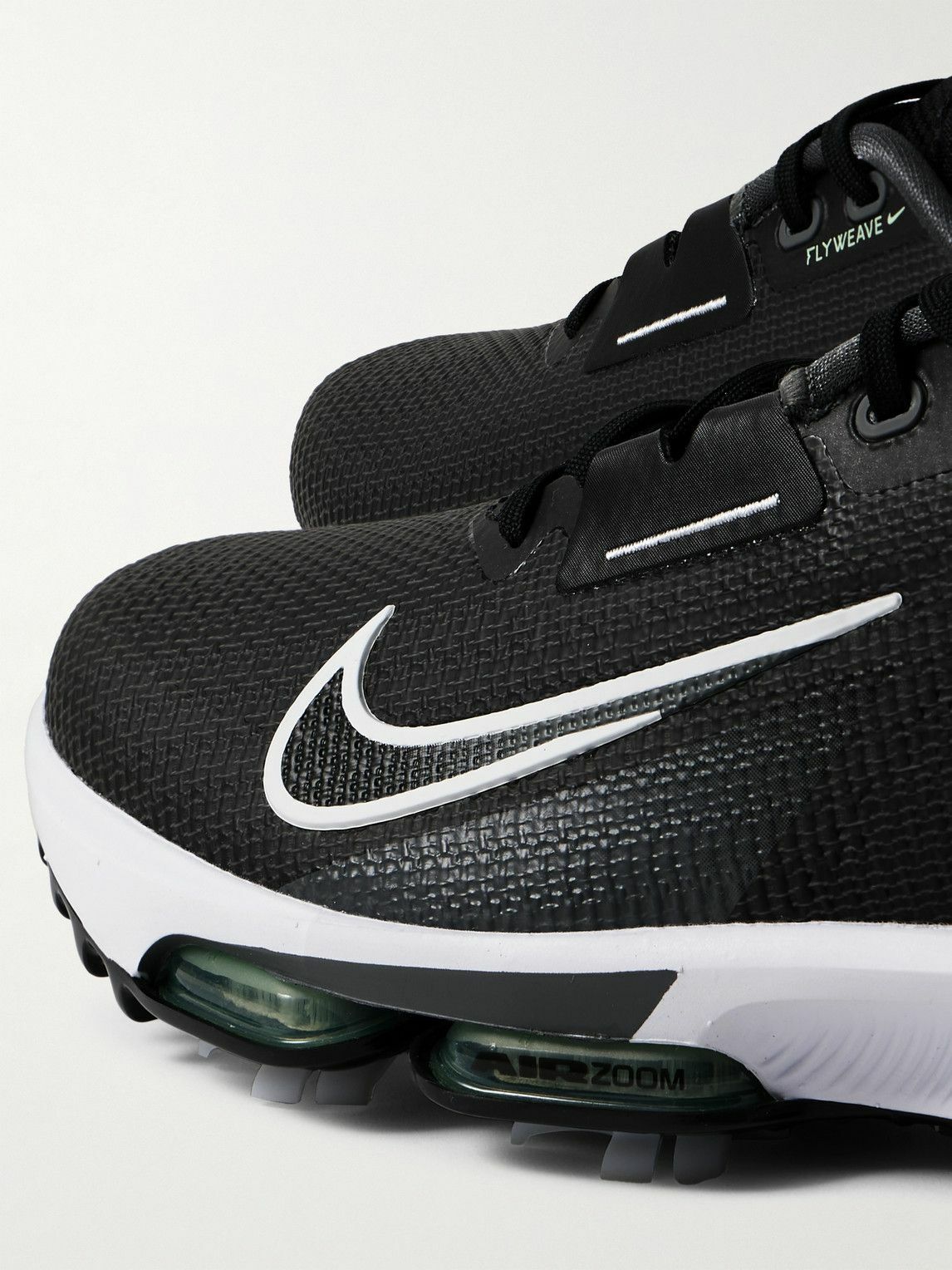 Nike Golf - Air Zoom Infinity Tour 2 Rubber-Trimmed Flyknit Golf Sneakers - Black