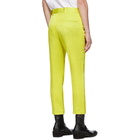 Haider Ackermann Yellow Linen Skinny Leg Trousers