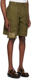 YAKU Green 7-Poc Denim Shorts