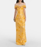 Markarian Sarika off-shoulder brocade gown
