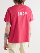 ERL - Printed Cotton-Jersey T-Shirt - Red