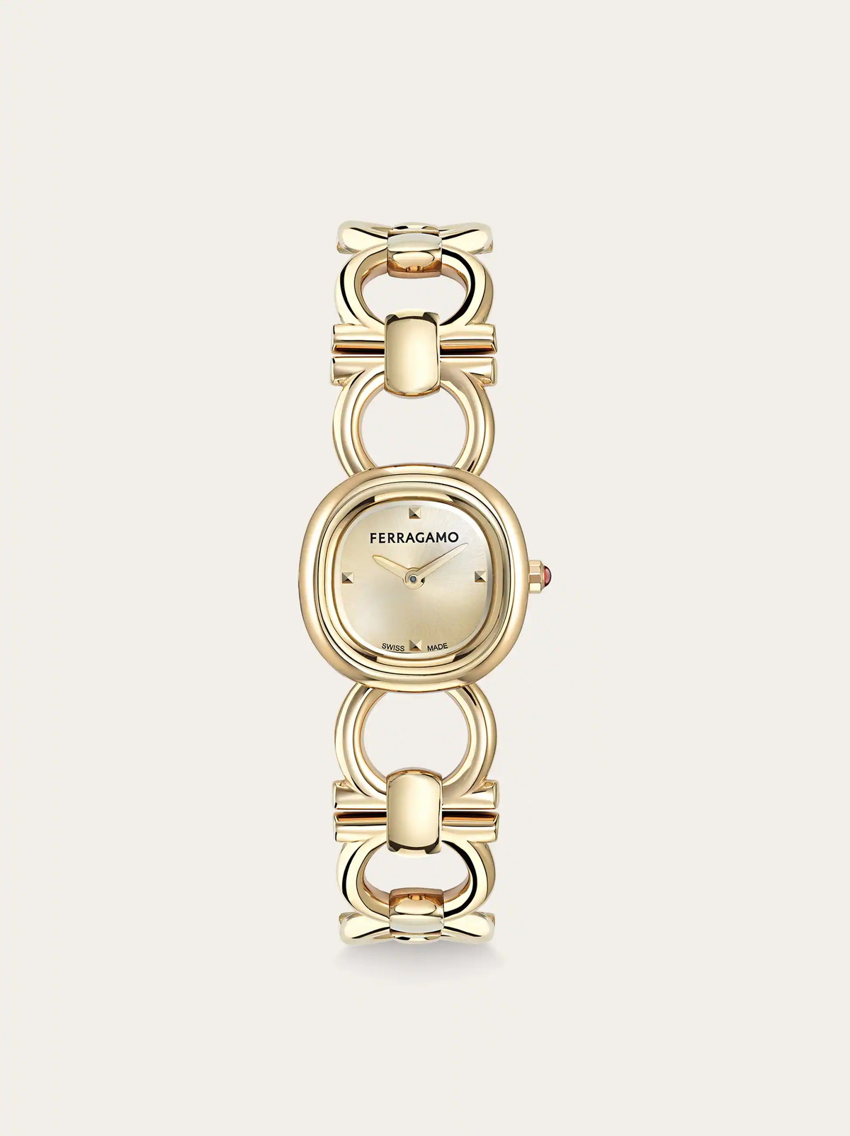 Ferragamo Womens Double Gancini Mini watch in Yellow