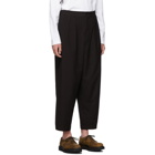 Comme des Garcons Homme Black Wool Gabardine Dyed Trousers