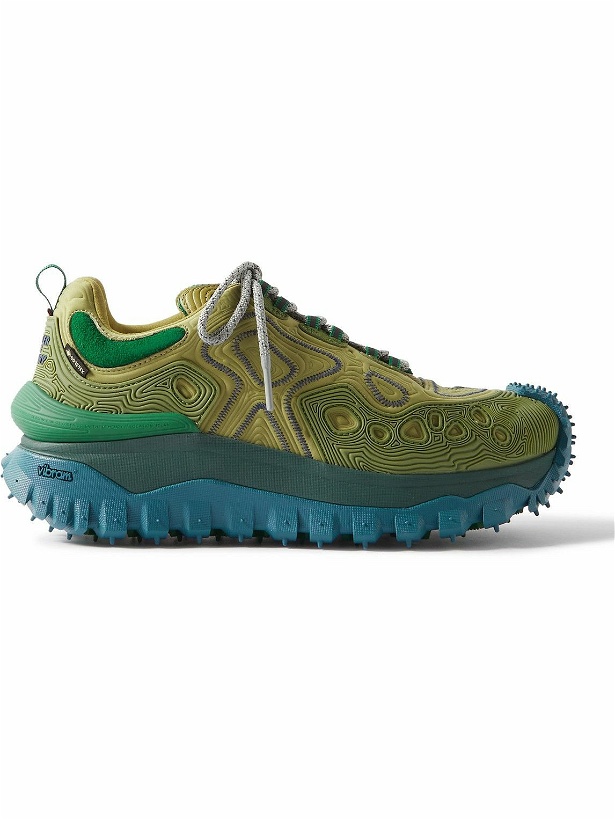 Photo: Moncler Genius - Salehe Bembury Trailgrip Grain Rubber-Trimmed GORE-TEX® Ballistic Nylon Sneakers - Green