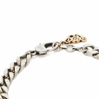 Alexander McQueen Men's Seal Logo Chain Bracelet in Silver/Gold 