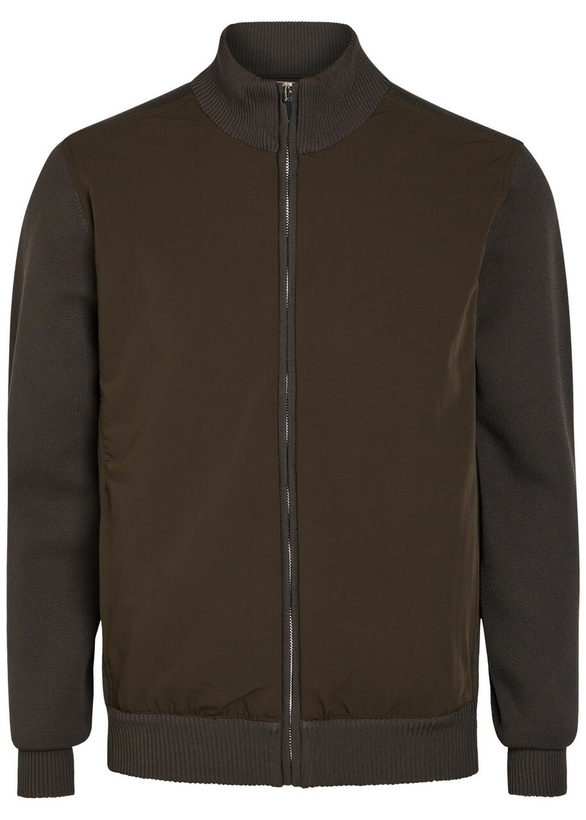 Photo: Raith Paco Hybrid Panelled Knit Jacket Dark Green