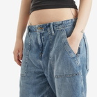 Good American Women's Lite Linen Bermuda Short in Indigo