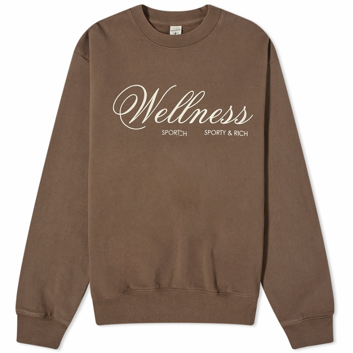 Photo: Sporty & Rich Men's Carlyle Crew Sweat in Chocolate