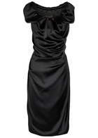 Vivienne Westwood Ginnie Amber Draped Satin Midi Dress Black