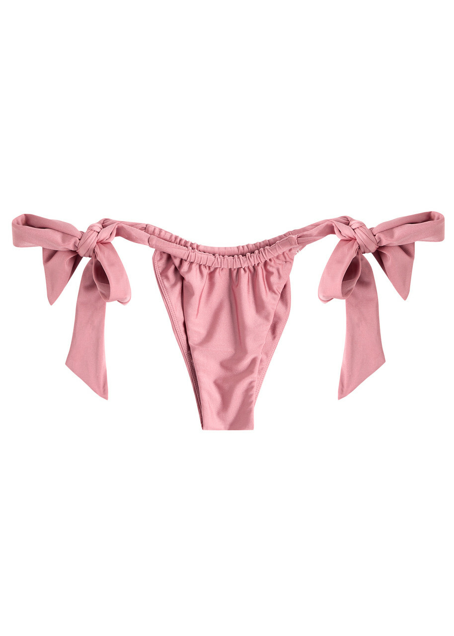 Faithfull The Brand Costa Tie-fastening Bikini Briefs Pink