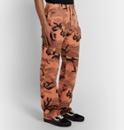 McQ Alexander McQueen - Camouflage-Print Cotton-Canvas Cargo Trousers - Orange