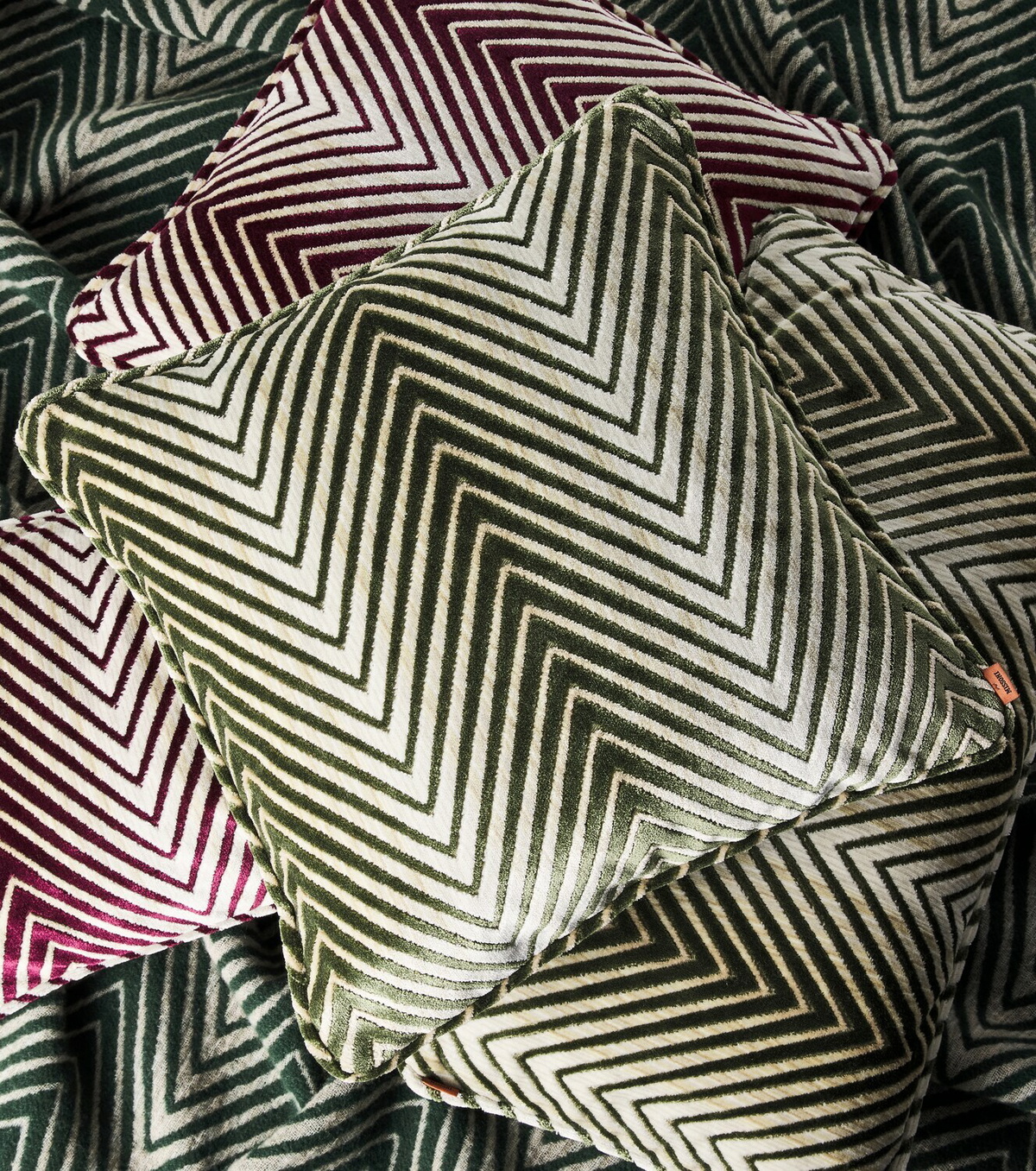 Missoni Ziggy jacquard velvet cushion