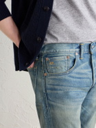 RRL - Distressed Slim-Fit Jeans - Blue