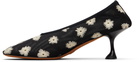 Proenza Schouler Black Tee Embroidered Pump Heels