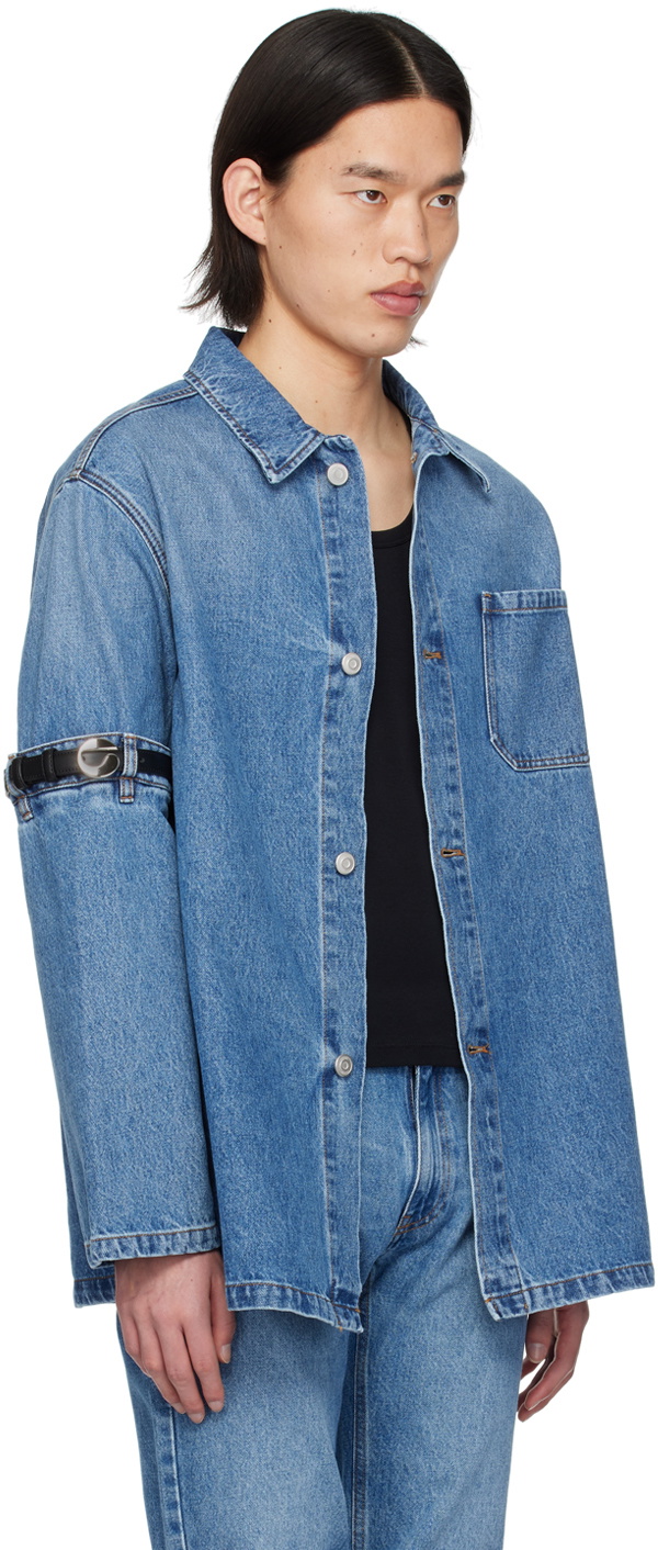Coperni Blue Strap Denim Jacket