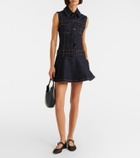 Self-Portrait Belted denim minidress