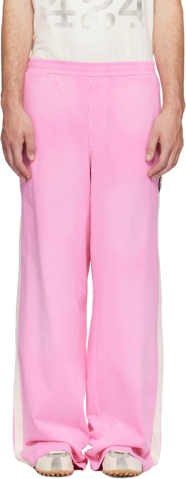 424 Pink Striped Sweatpants
