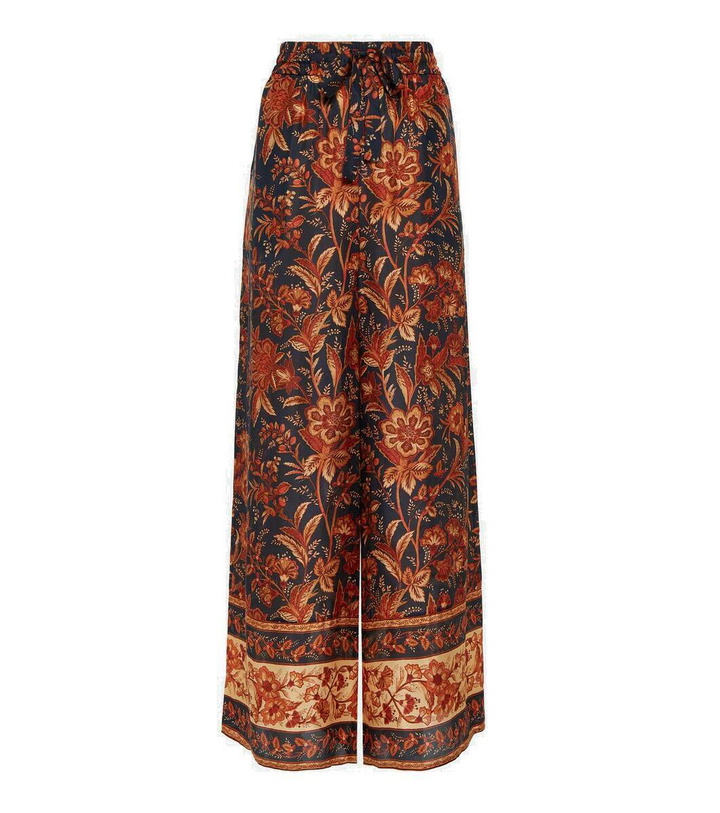 Photo: Zimmermann Junie silk wide-leg pants