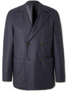 Stoffa - Double-Breasted Wool Blazer - Blue
