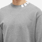 Thom Browne Men's 4 Bar Mock Neck Sweat in Medium Grey