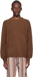 The Elder Statesman Brown Simple Sweater