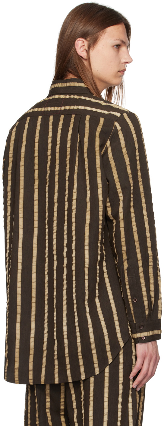 UMA WANG Brown Tab Shirt