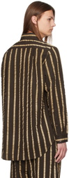 UMA WANG Brown Tab Shirt