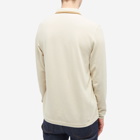 Fred Perry Men's Long Sleeve Twin Tipped Polo Shirt in Oatmeal