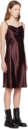 DRAE Burgundy Cowl Neck Slip Minidress