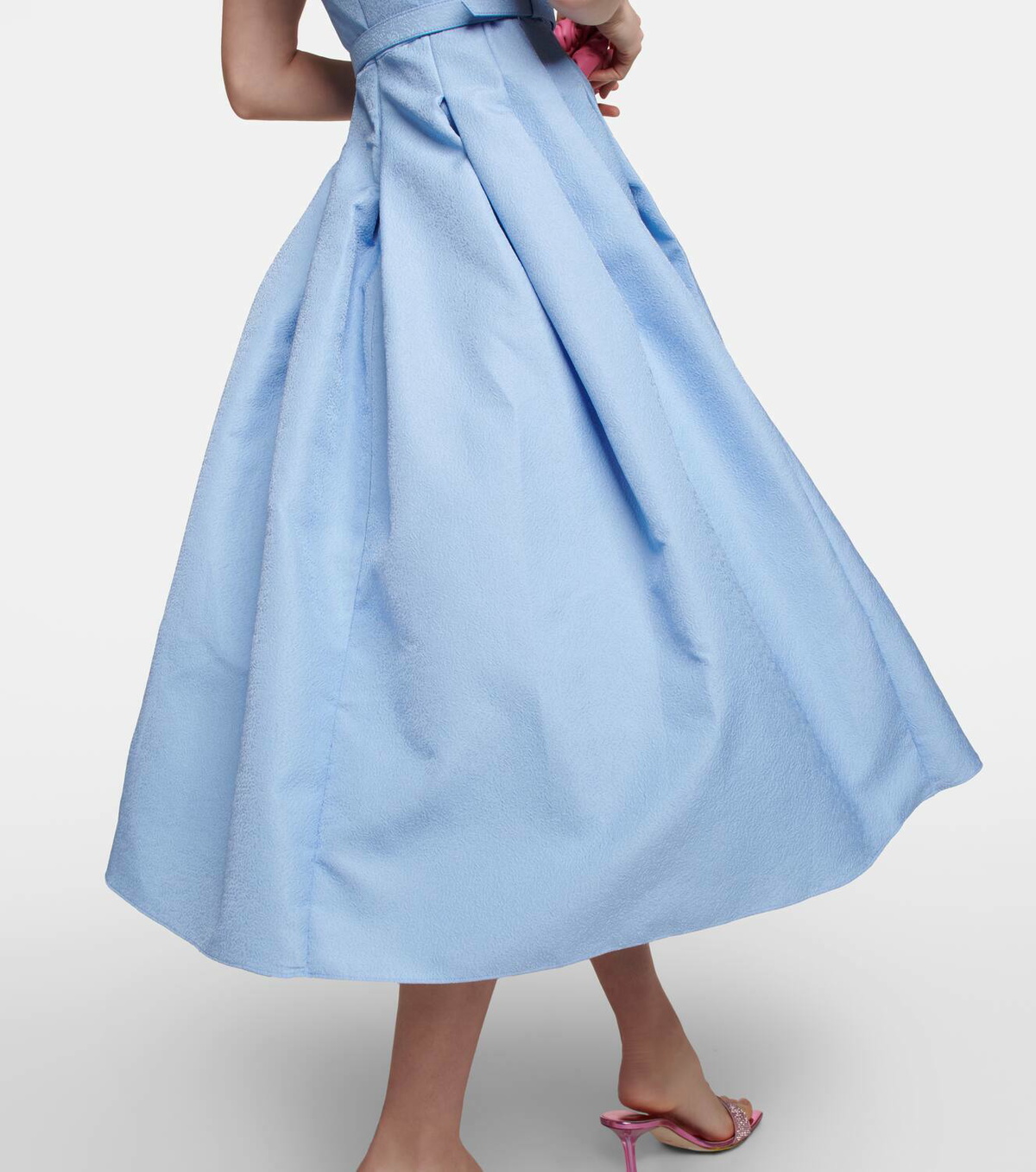 パーティードレス Self-Portrait Taffeta' Blue Polyester Dress SELF-PORTRAIT Layered embellished taffeta midi dress | NET-A