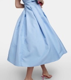 Self-Portrait Pleated taffeta midi dress