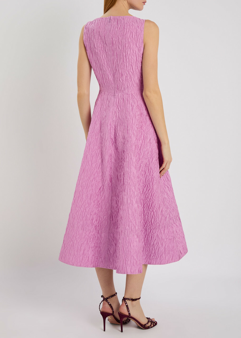 Roksanda Tera Cloqué Midi Dress Light Pink