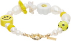 éliou SSENSE Exclusive White & Yellow Dona Bracelet