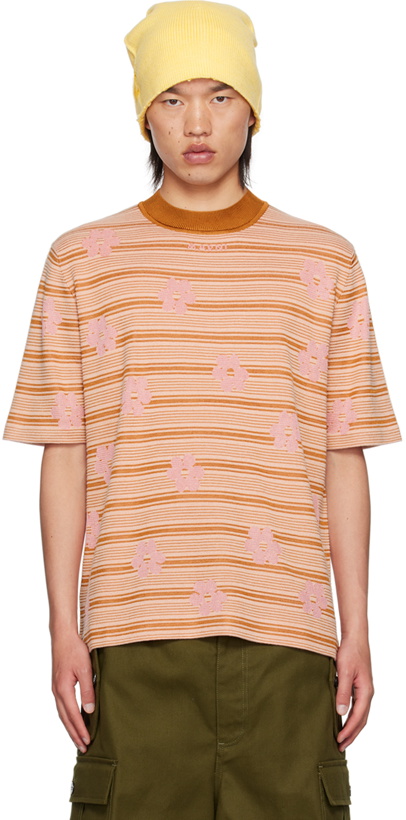Photo: Marni Pink Striped Floral Sweater.