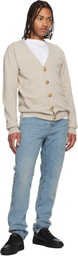 Balmain Beige Eco-Cashmere Cardigan