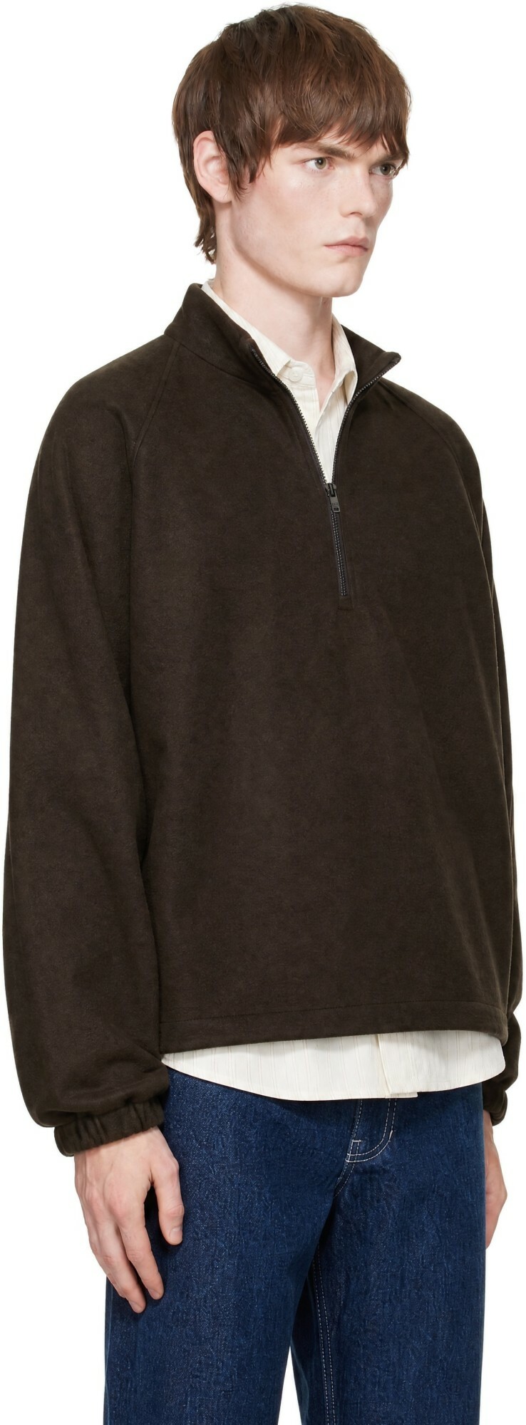colbo Brown Half Zip Sweater