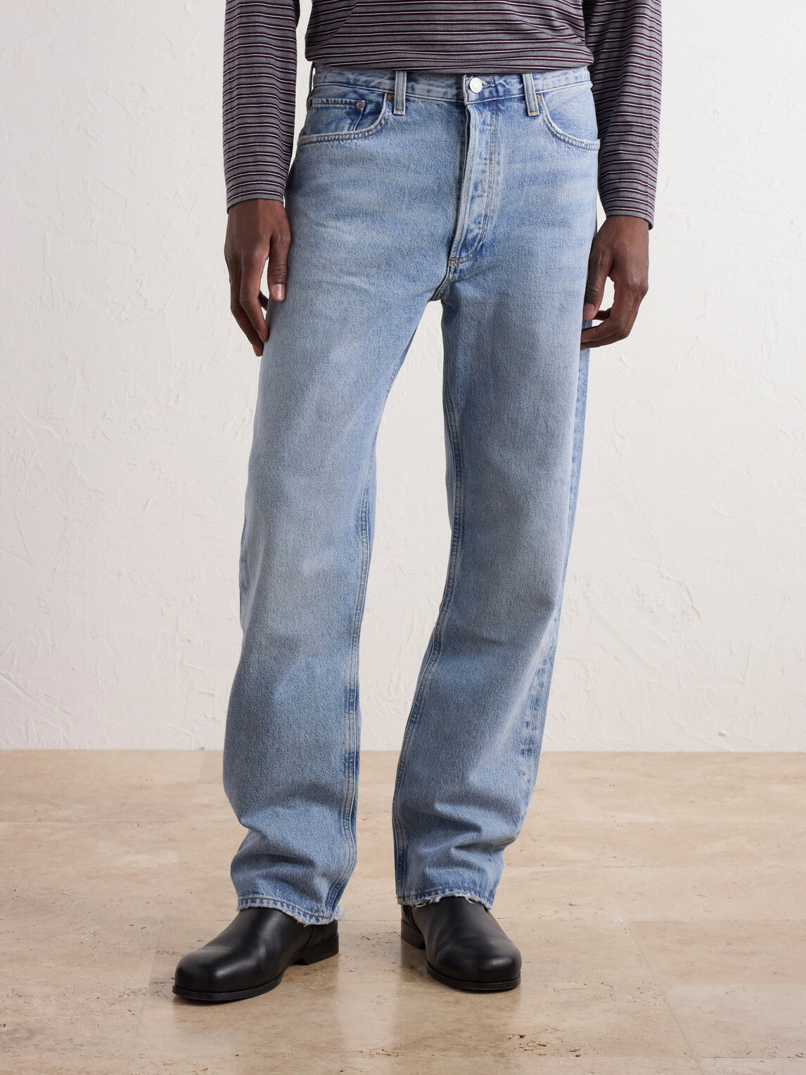 AGOLDE - 90's Straight-Leg Distressed Organic Cotton Jeans - Blue