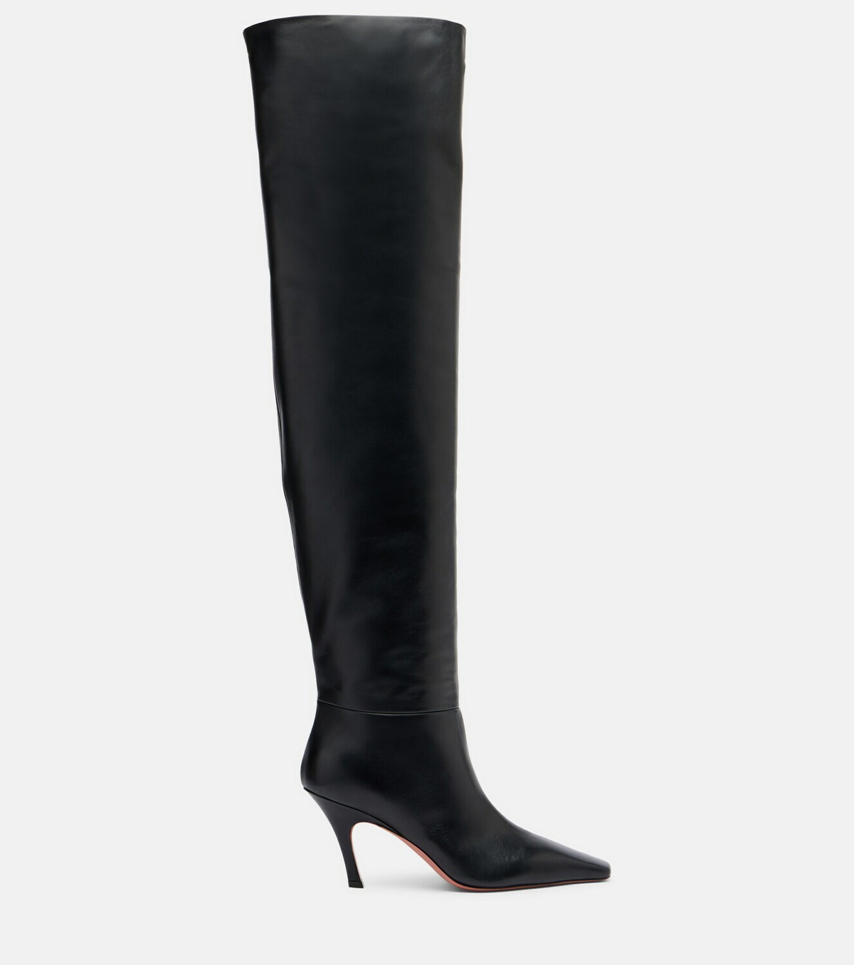 Amina Muaddi Jamie 80 leather over-the-knee boots