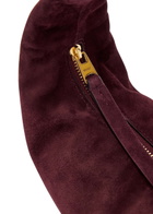 Khaite Olivia Mini Suede Hobo top Handle bag - Burgundy - One Size