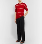 Rochas - Slim-Fit Tie-Dyed Cashmere and Silk-Blend T-Shirt - Red